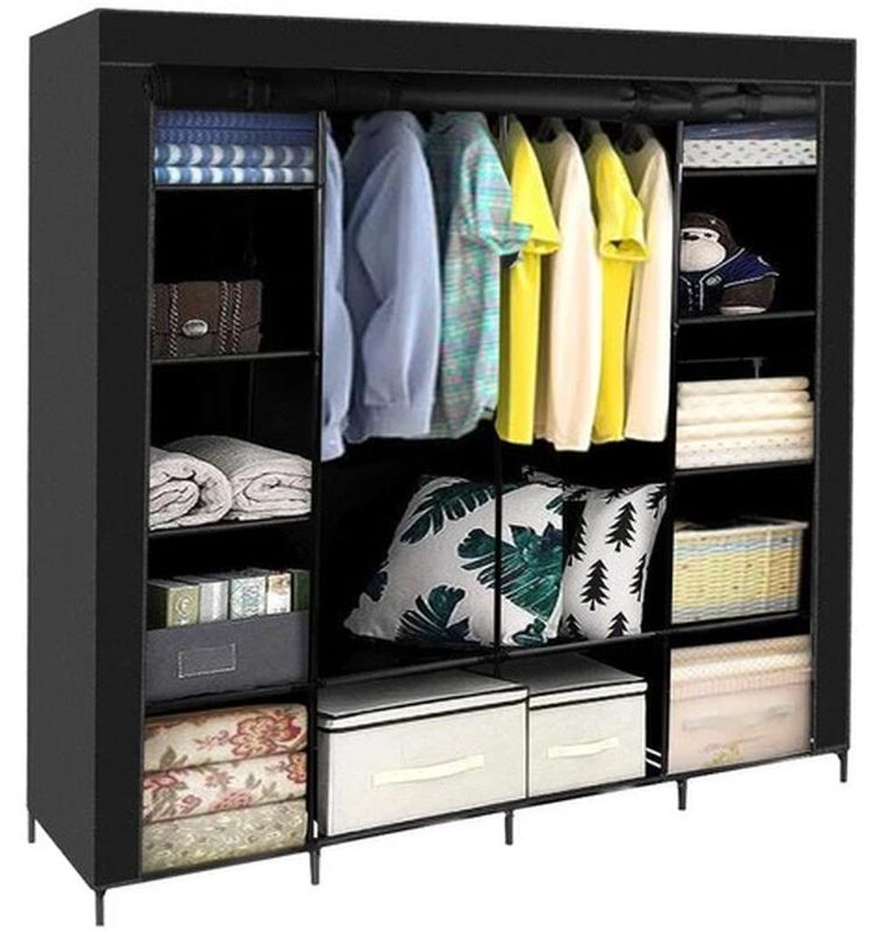 Klappbarer Stoffkleiderschrank 170x170cm Ruhhy 21744 Produktbild 