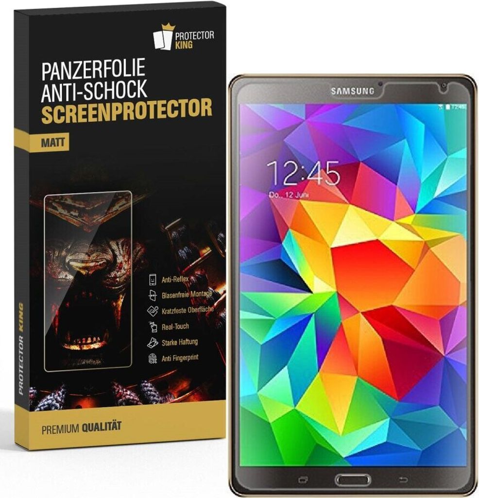 1x Panzerfolie für Samsung Galaxy Tab S 8.4 ANTI-SCHOCK Displayschutzfolie MATT