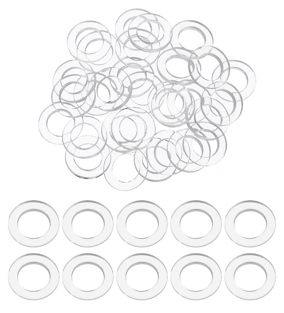 200 Stück O-Ringe, Dichtungsringe, 5 mm Innendurchmesser x 8 mm Außendurchmesser x 1 mm Dicke, flache Gummiringe, runde Distanzstücke, Gehäuser...