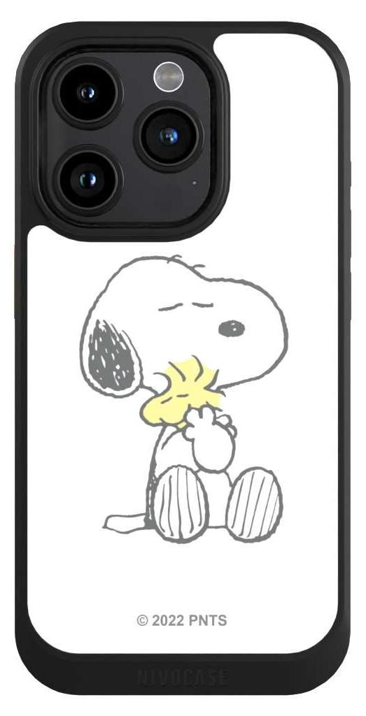 NIVOCASE Hülle für Apple iPhone 15 Pro Handyhülle NIVOcore Case Schwarz Liebe Peanuts Snoopy