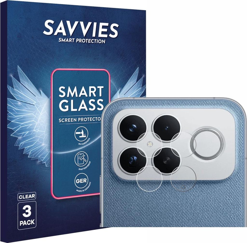 3x Savvies Schutzglas Folie für Xiaomi Poco F8 Ultra 5G (NUR Kameraschutz) 9H Panzer Schutzfolie Glas Displayschutz klar transparent