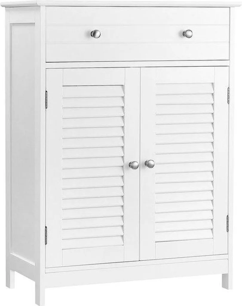 Meuble sous-vasque anti-humidité blanc mat pour organiser votre salle de bain