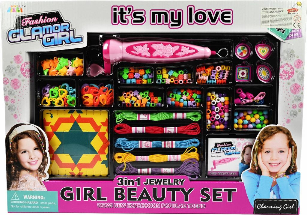 Haarflechtmaschine Set für Kinder - Zopf-Flechter & Perlen Styling Friseur Spielzeug