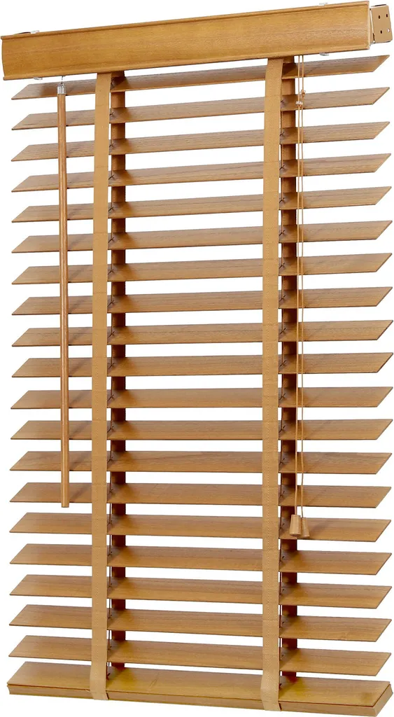 Store vénitien bois chêne 50mm 110x250cm - Store intérieur sur mesure