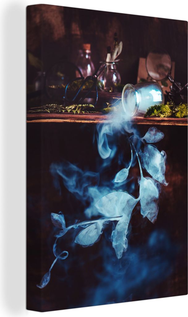 OneMillionCanvasses - Leinwandbilder - 90x140 cm, Magisches Getränk fällt, Wandbilder Kunstdruck Wanddekoration - Wandschmucke - Schlafzimmer