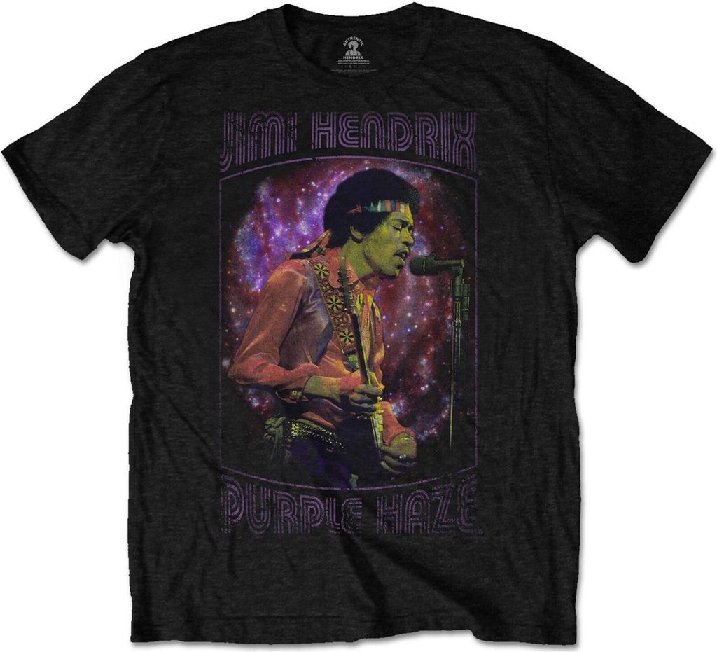 Jimi Hendrix - "Purple Haze" T-Shirt für Herren/Damen Uni RO7030 (XL) (Schwarz)