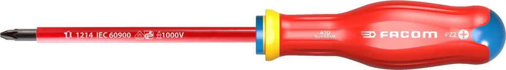 Facom ATD3X150VE Protwist 1000V Isolierter Schraubendreher Pozidriv Rundklingen 3x150 mm