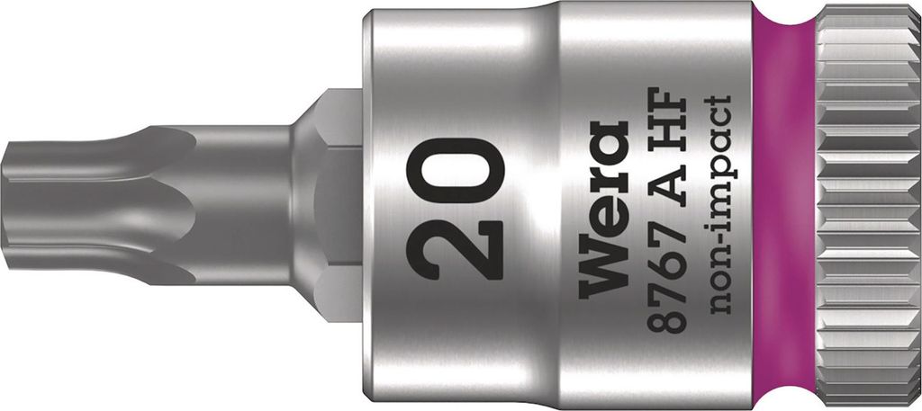 Steckschlüsseleinsatz 8767 A HF TORX 1/4 Zoll T20 L.28mm WERA