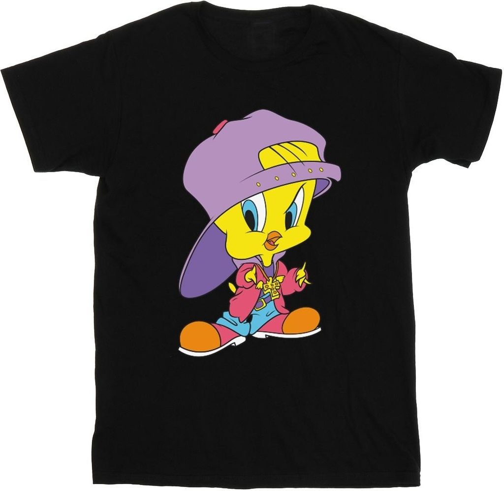 Looney Tunes - "Tweety Pie Hip Hop" T-Shirt für Damen BI50112 (3XL) (Schwarz)