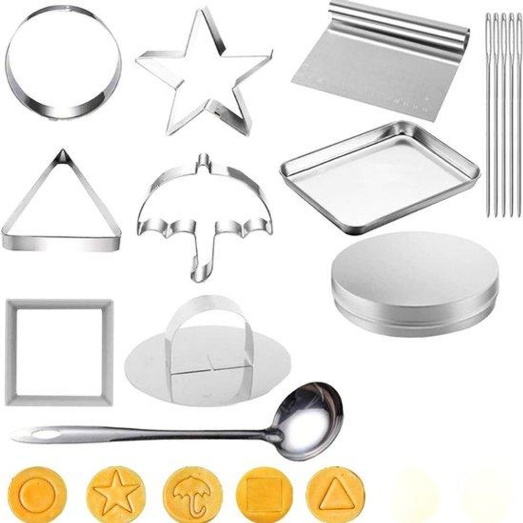 Famanu Ausstechformen Set 15-teilig - Dalgona Kekse in verschiedenen Formen