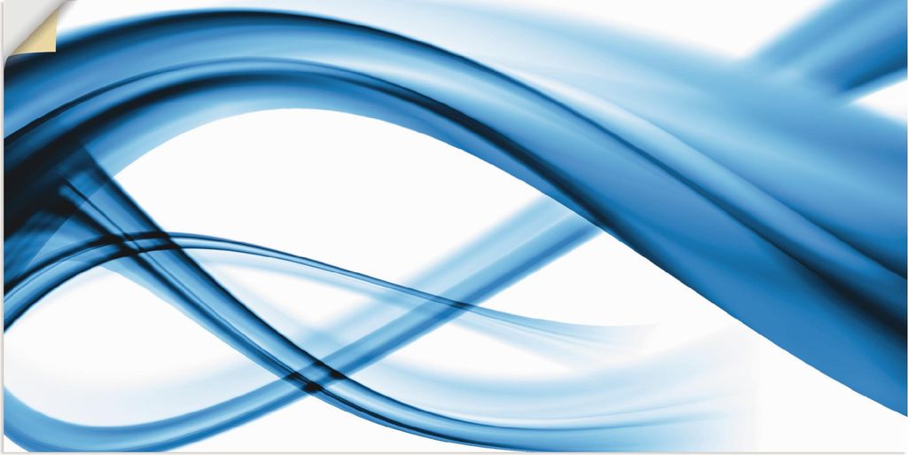 ARTland Wandbild, selbstklebend Abstrakte Komposition (blau) Größe: 100x50 cm