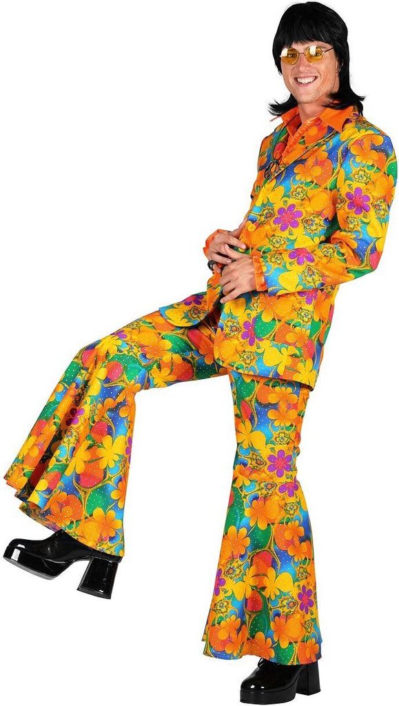 Flower Power Hippie Anzug Fasching Karnevalskostüm Größe: S
