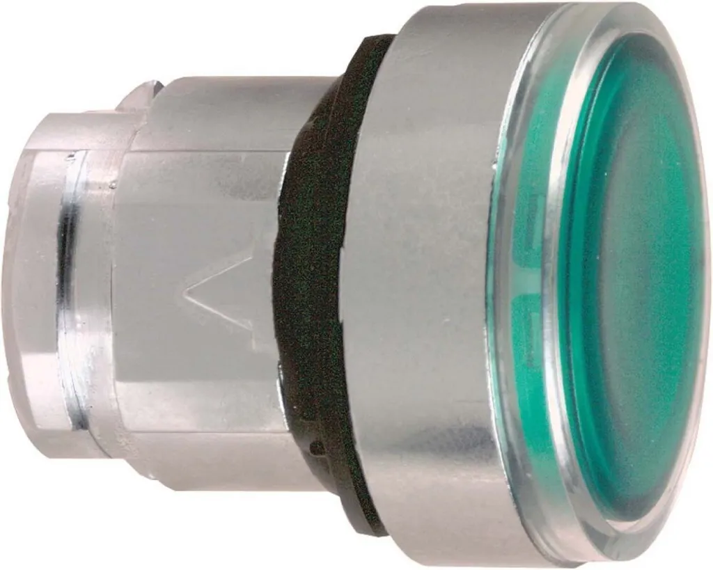 Commande de marche lumineuse verte ZB4BH033 Schneider pour panneau