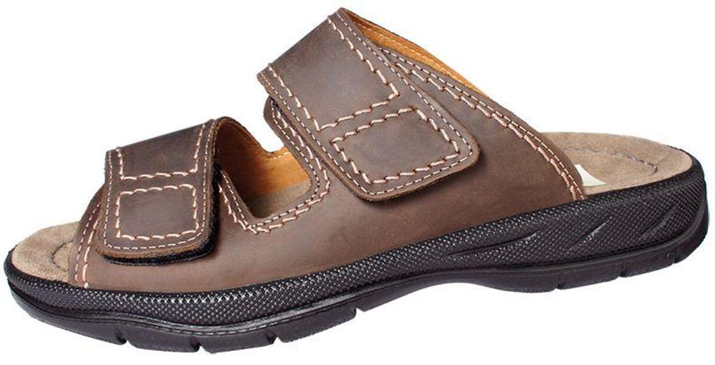 Jomos Herren Echtleder Pantolette 'Tornado' capucino, Produktbild 