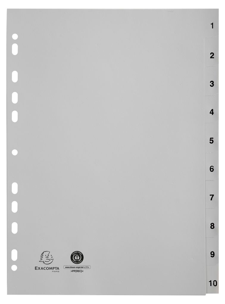 Exacompta Forever - Trennelement - 10 Teile - vorgedruckt: Produktbild 