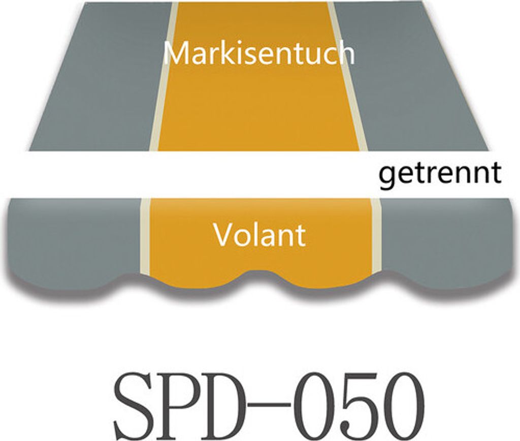 Markisentuch Mit Volant, Wasserabweisend – Orange & Weiß, 500x300 Cm (passend Für 5x3 M Rahmen), Polyester