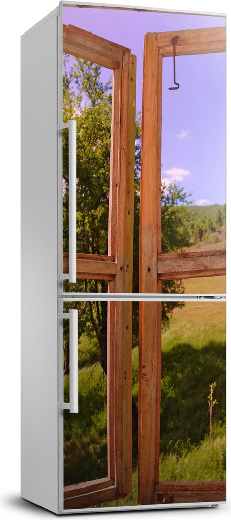 Tulup Kühlschrankdekoration - 70x190 cm - Aufkleber auf dem Kühlschrank - Die Landschaft vor dem Fenster