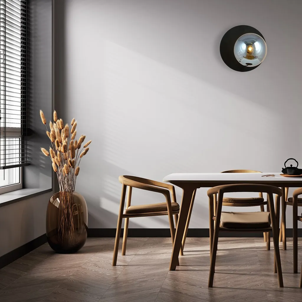 Applique murale compacte OSLO pour petit espace noir et graphite E14 pro