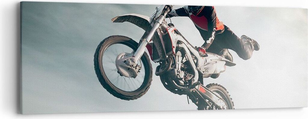 Bild auf Leinwand - Leinwandbild - Motor Sport Helm - 90x30cm - Wand Bild - Wanddeko - Wandbilder - Leinwanddruck - Bilder - Kunstdruck - Wanddekor...