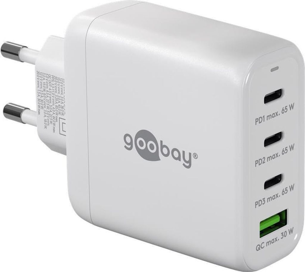 USB-C™ PD GaN Multiport-Schnellladegerät (68 W) weiß 3x Produktbild 