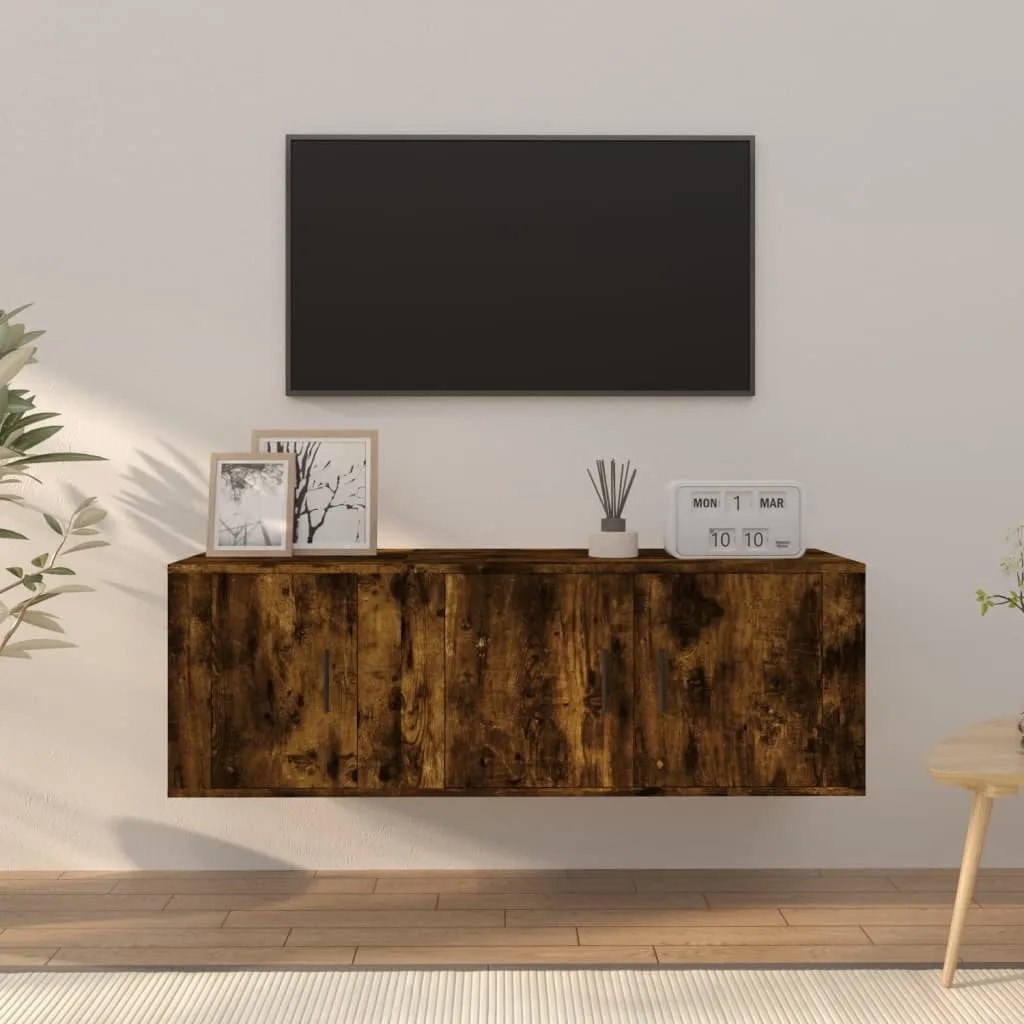 Maison Exclusive - Set Mobili Porta TV 2 pz Rovere Fumo in Legno Multistrato
