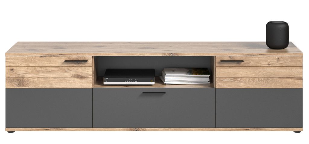 Lowboard TV-Board Mason | Nox Oak / Basalt Grau