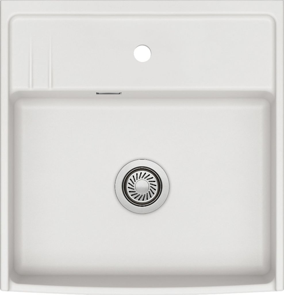 KeraDomo Elementspüle KENTRO 60 SATIN für AP-Tiefe 60 cm - Handbetätigung / systemceram / Keramikspüle