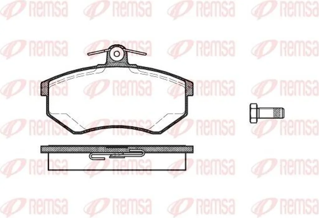 Plaquettes de frein REMSA 0134.20 pour A4 8D et Passat 3B OE 437698151