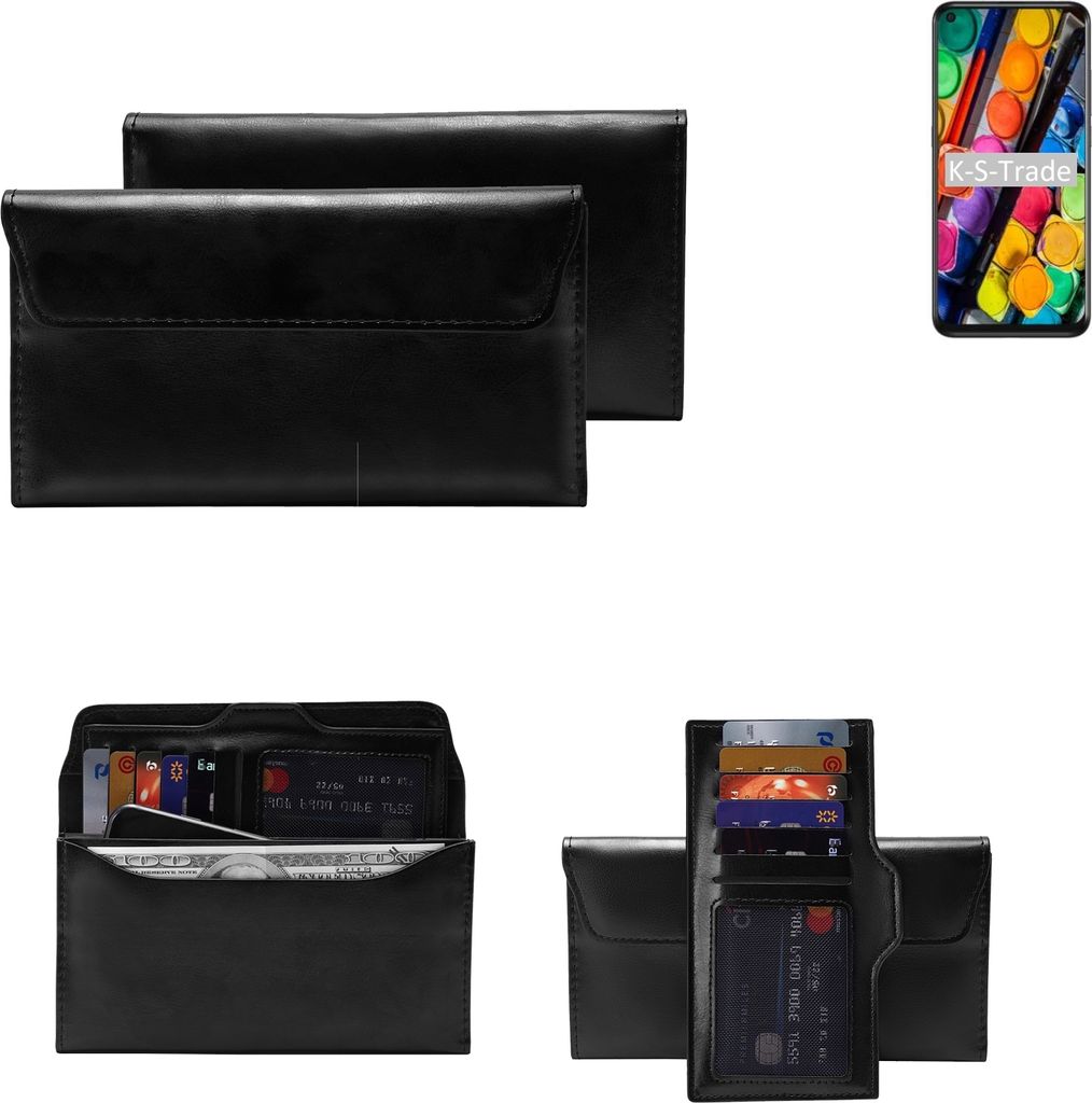 K-S-Trade Handy Hülle kompatibel mit TCL PLEX Schutz Hülle Tasche Schutz Case Handytasche Kunstleder schwarz, 1x