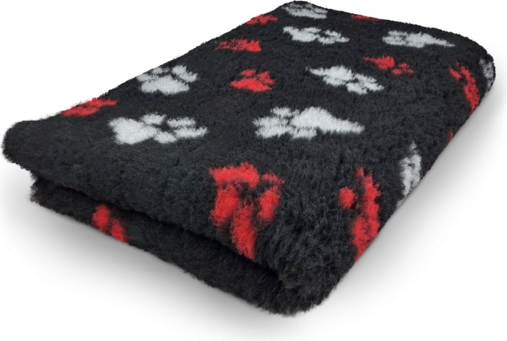 Vet Bed Hundedecke mit Antirutschbeschichtung 100 x 75 cm schwarz-grau-rot