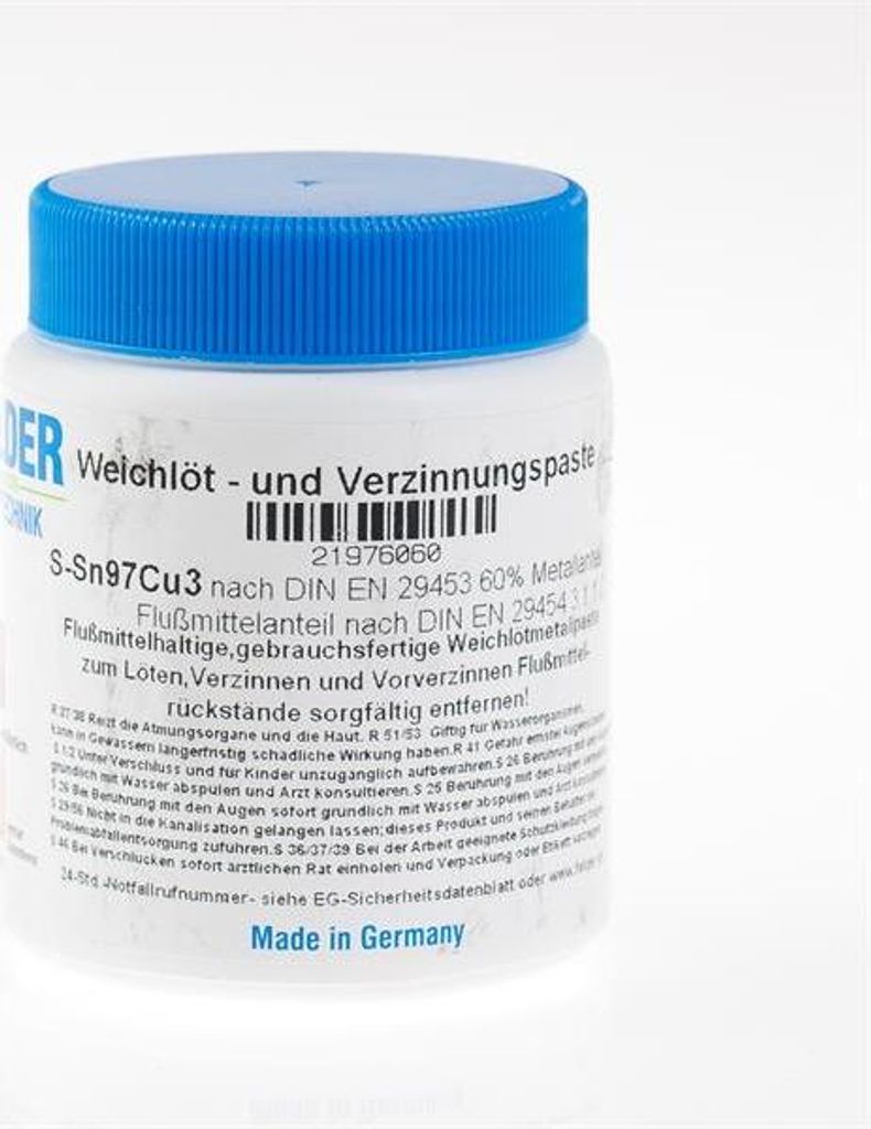 Verzinnungspaste 0,50 kg bleifrei S-Sn97Cu3 Produktbild 
