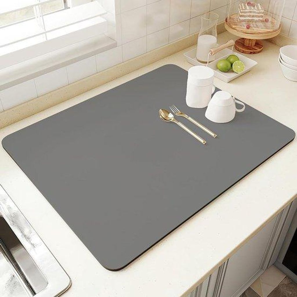 Diatomeeënmat 50 x 40 cm - Küchenunterlage - Antislip - schnell trocknend - antibakteriell - Kaffeemat - für Kaffeemaschinen