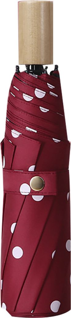 Modepunkte Druck falten wasserdichte winddichte Sonnenschutz Regenschirm Parasol-Weinrot