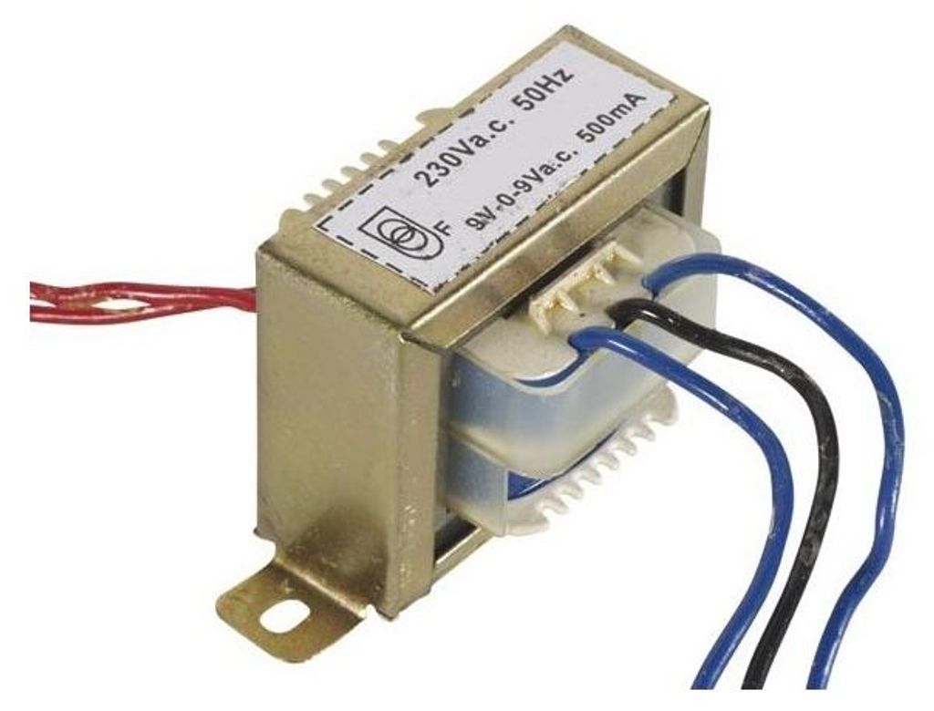 Transformateur Chassis Ouvert 9va 2 X 9v 500ma Image du produit 