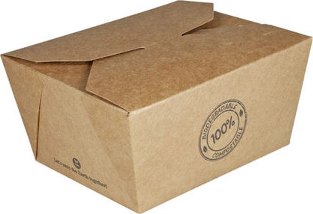 50x Take-Away Boxen Menüboxen ToGo aus Karton 13x11x6.4cm