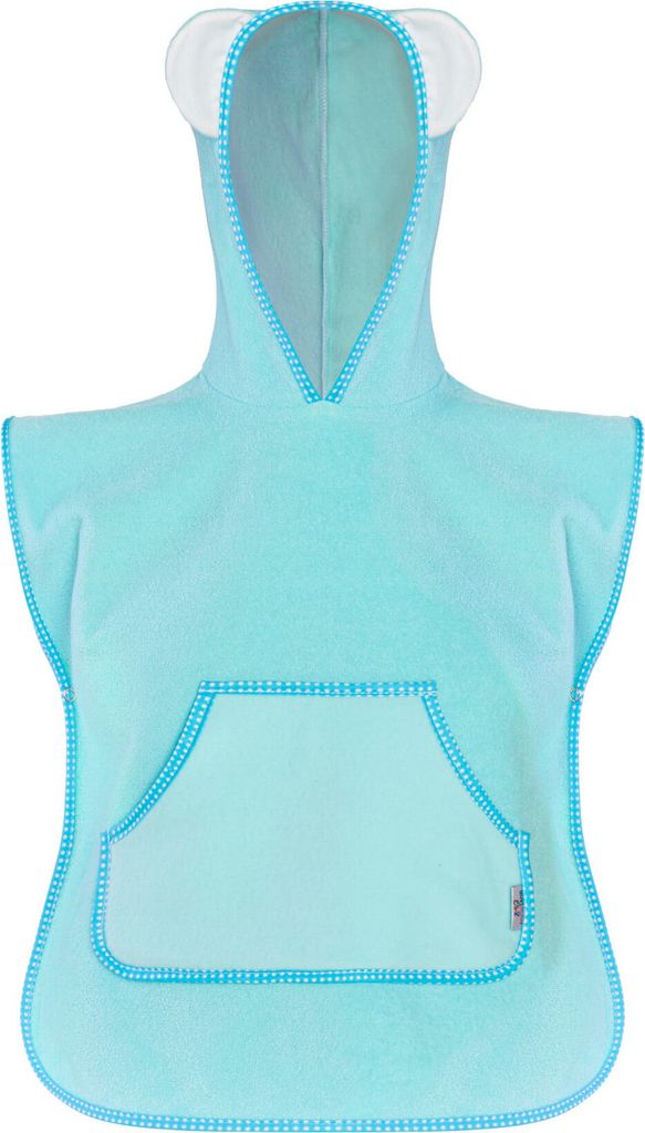 Baumwollponcho 55x60 cm Aqua / Bocioland