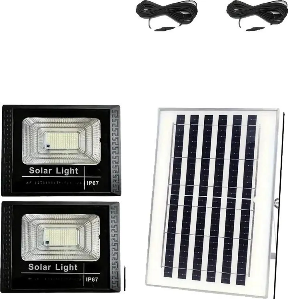 Faro Solare LED Esterno Potente - 2 Teste IP65 Sensore - Super Prezzo