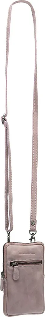 Petit Sac Téléphone Salta en Cuir Souple Violet avec Sangle Réglable