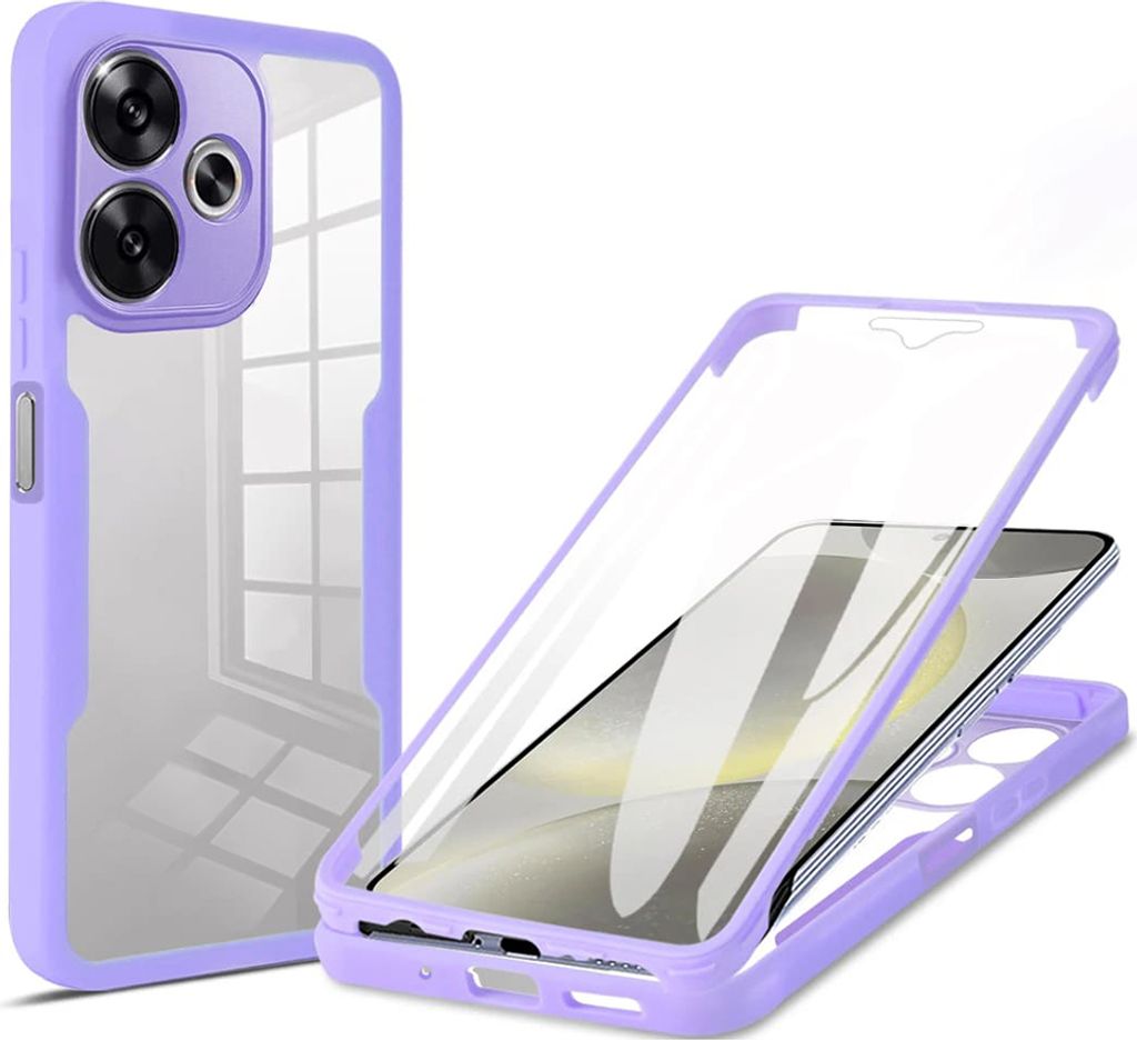 Techsuit ColorVerse 360 Hülle mit Schutzfolie für Xiaomi Poco F6 - Lila