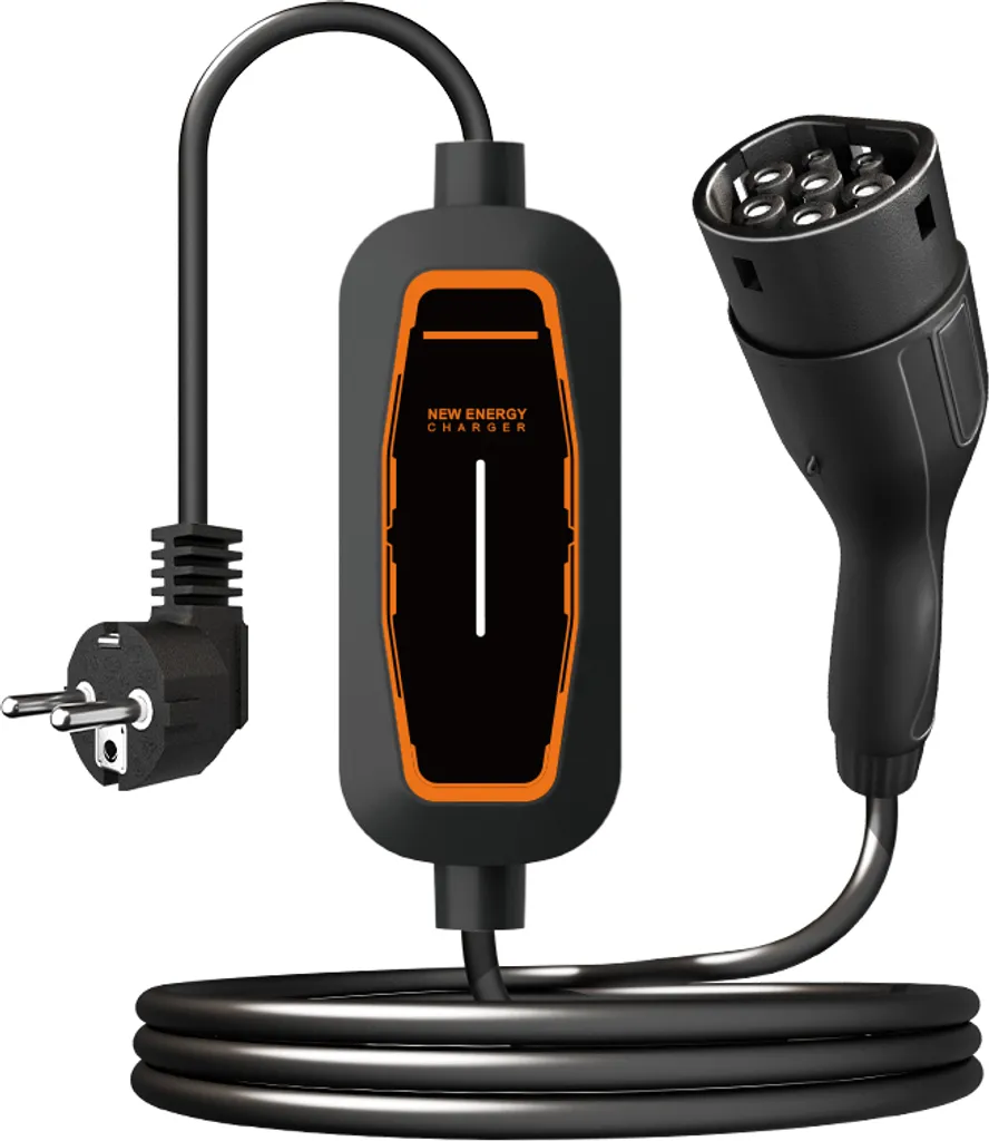 Câble de recharge voiture électrique 16A 3.5KW - Prise T6 Type 2 5m