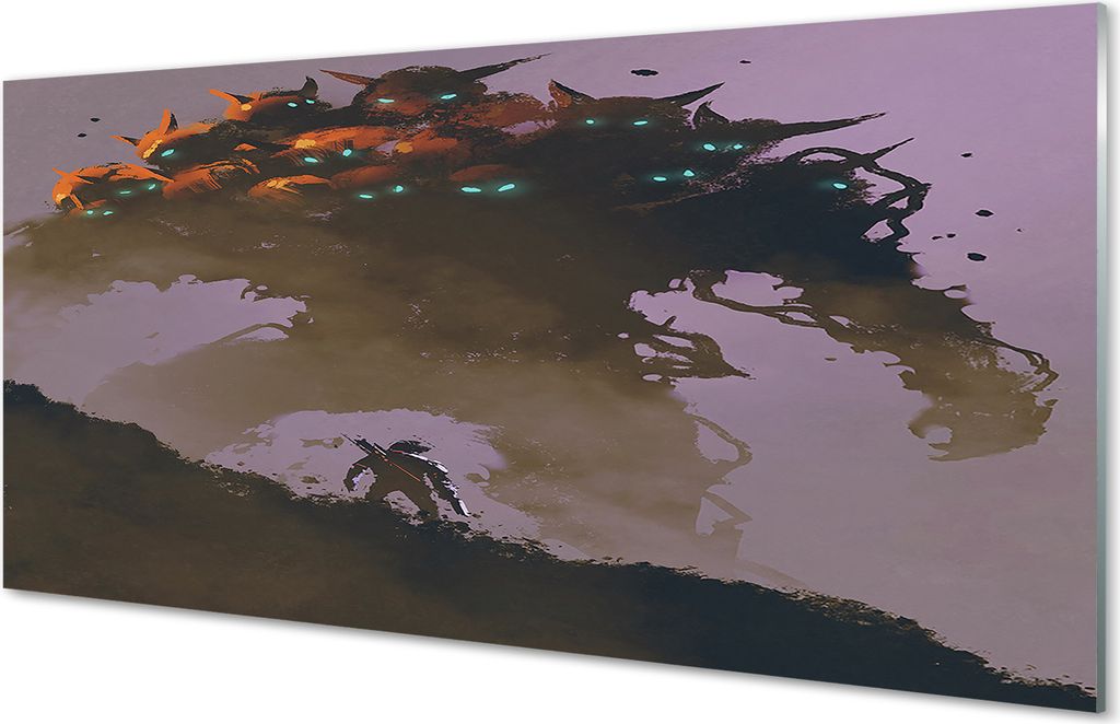 Spritzschutz 100x50 Wandkunst Man schreckliche Charakterköpfe