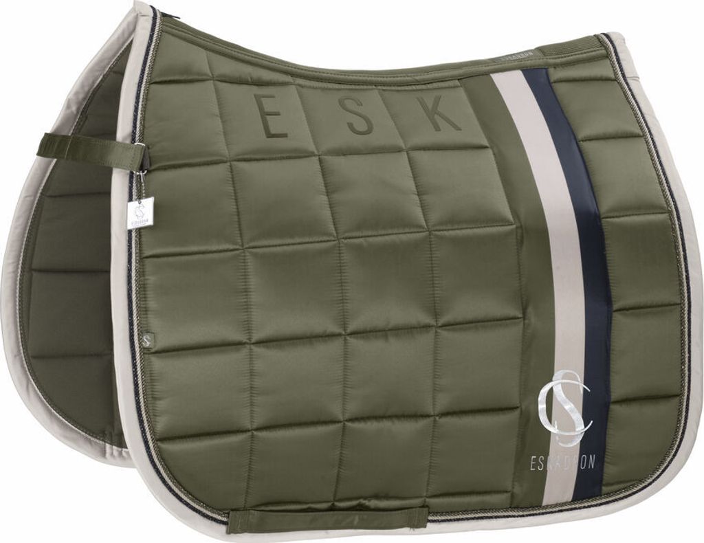 Eskadron Classic Sports Schabracke " BIG SQUARE MATTGLOSS " Form - Vielseitigkeit Farbe - dusty olive