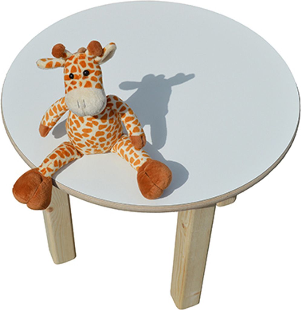 ELI Kindertisch - Rund - Weiß Premium - Ø 80cm