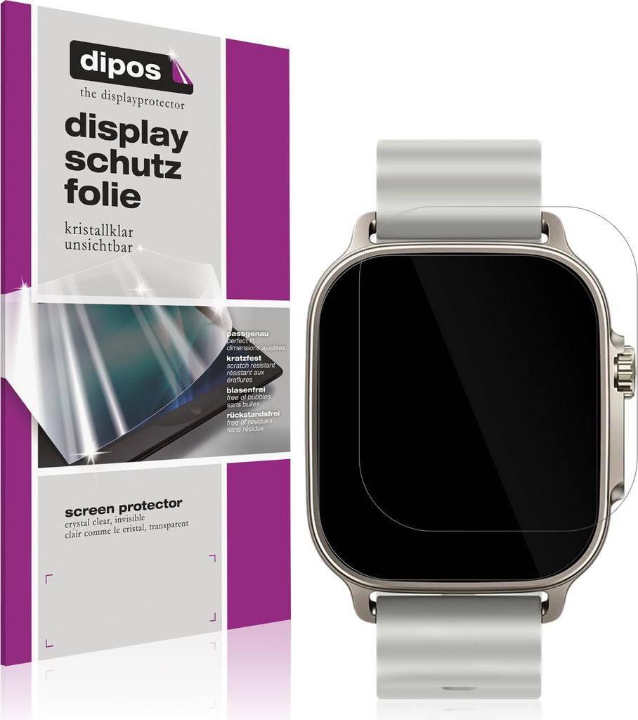 6x Schutzfolie für Realme Watch 5 klar Displayschutzfolie Folie Display Schutz dipos
