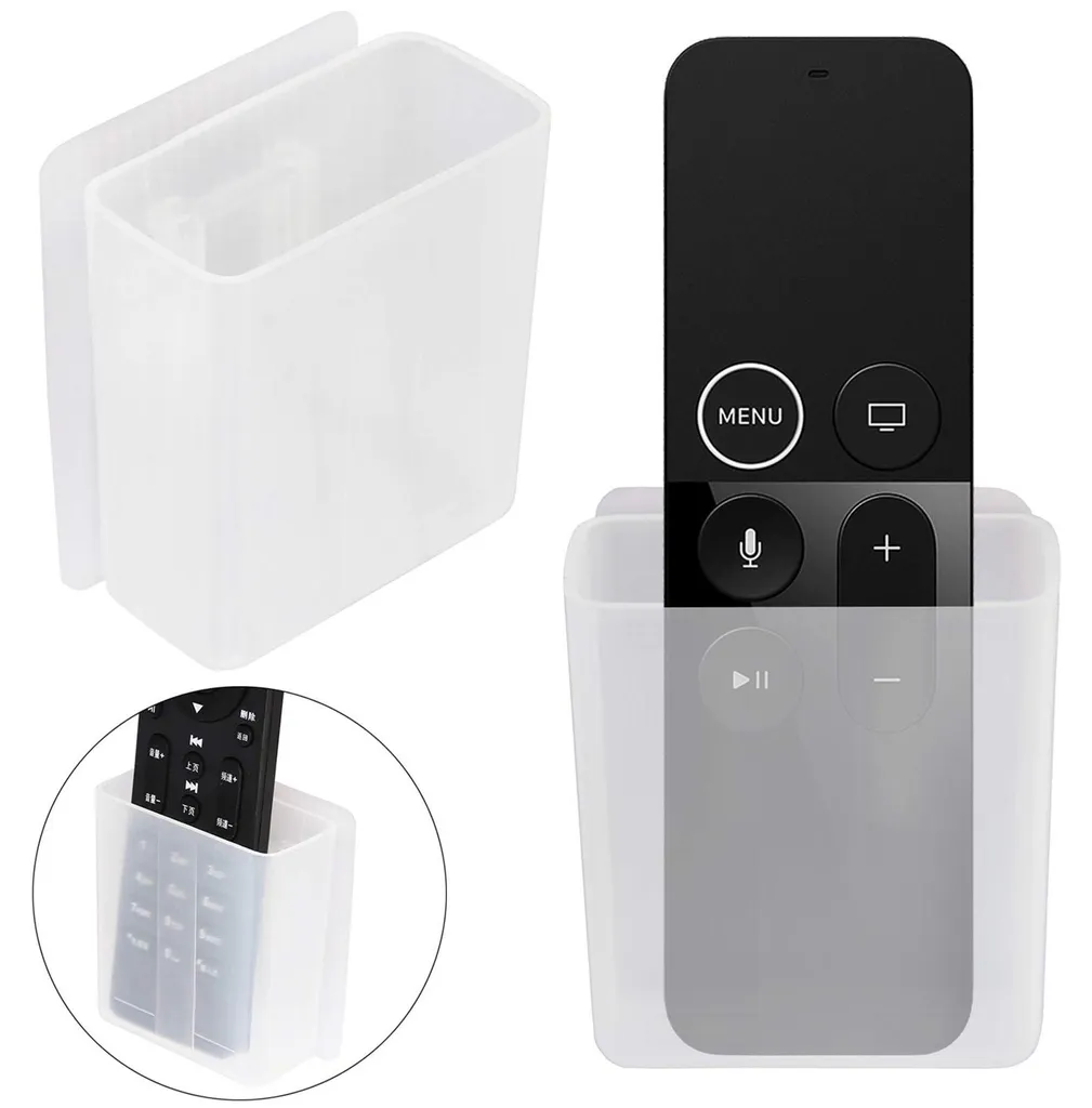 Boîte de rangement autocollante robuste pour télécommande TV et mobile