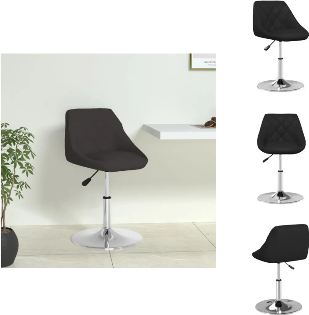 Sedia da Pranzo vidaXL Ecopelle Nera - Comfort Elegante e Duraturo