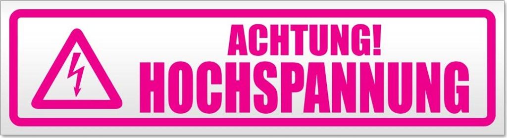 Achtung! Hochspannung Magnetschild Schild magnetisch