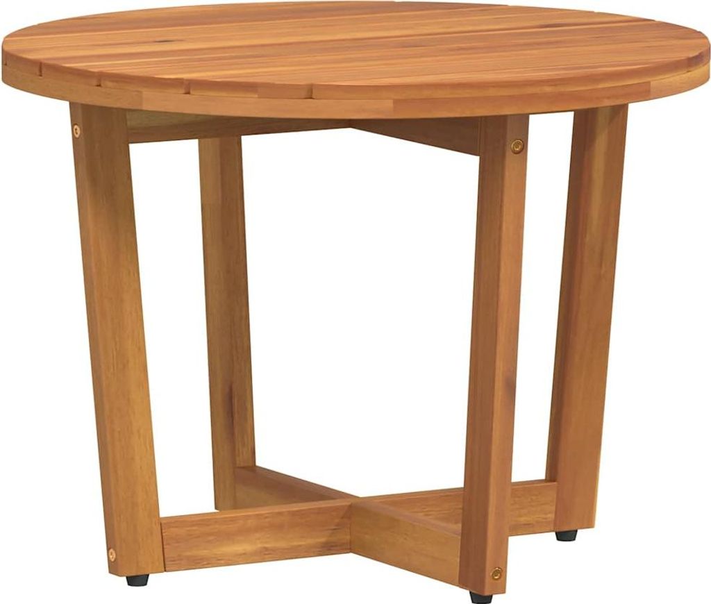 Garten-Beistelltisch Rund Ø55x40 cm Massivholz Akazie