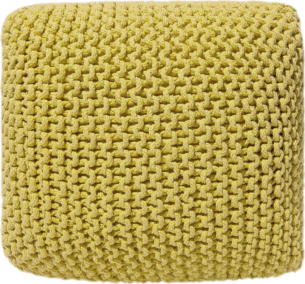 BELIANI Pouf Gelb Baumwolle Rechteckig Modern/Minimalismus