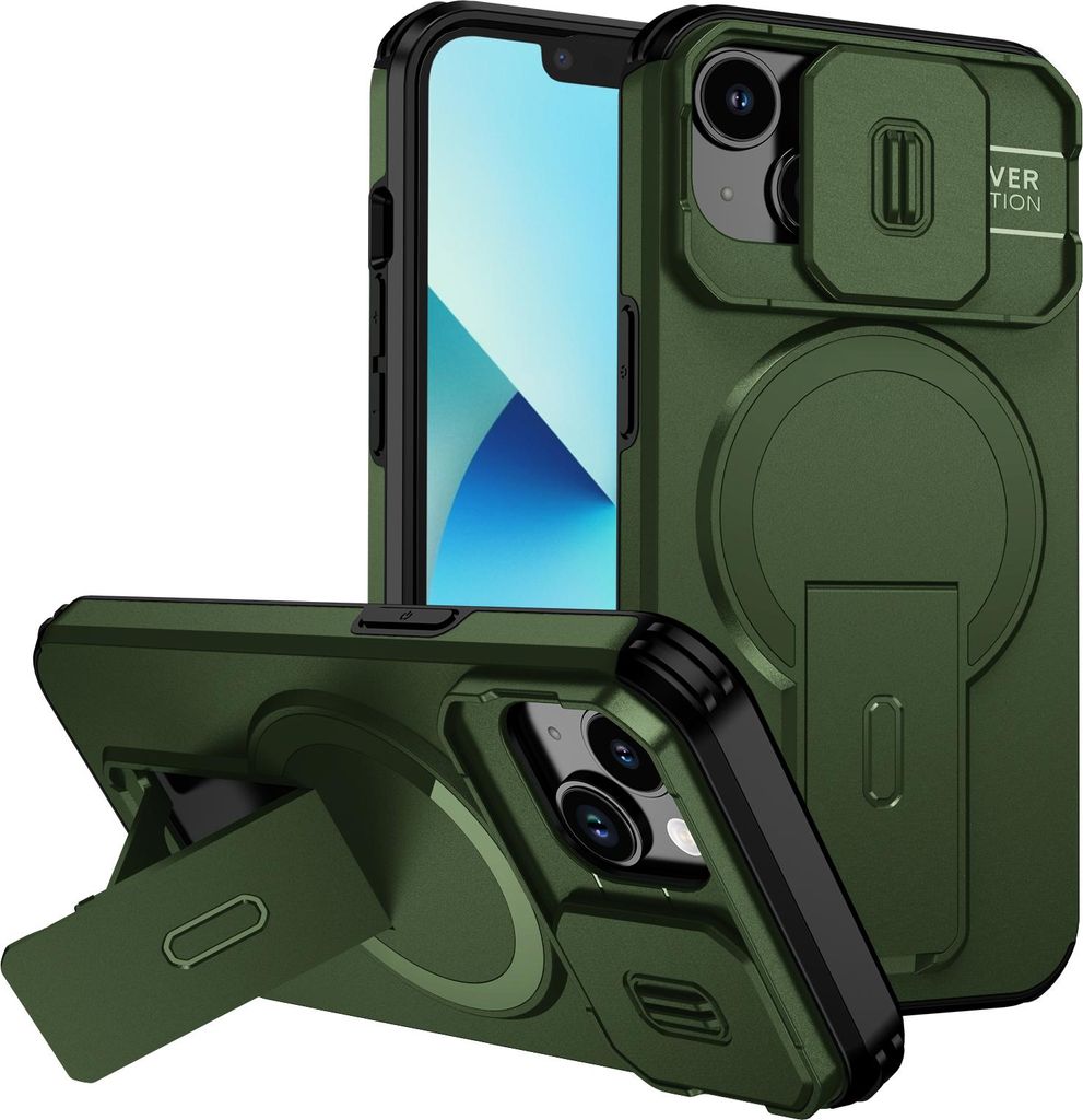 Magnetické pouzdro pro iPhone 14/iPhone 13, dvouvrstvé Obrázek produktu 